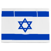 Israel-Flagge blauer Star von David Große Geschenktüte (Vorderseite)