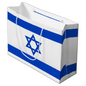 Israel-Flagge blauer Star von David Große Geschenktüte (Vorderseite Schrägansicht)