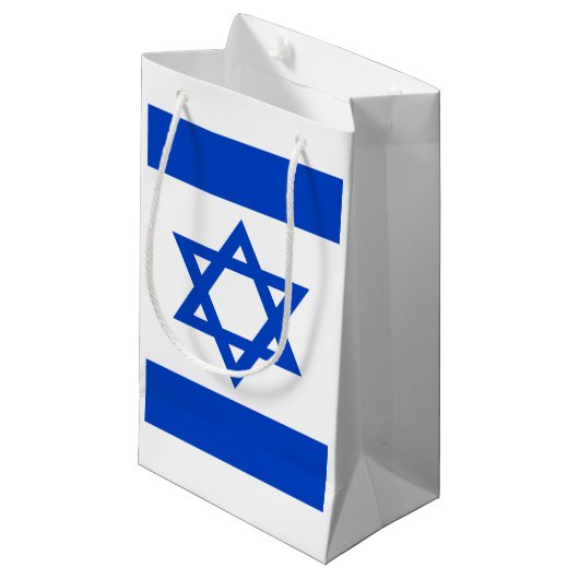 Israel-Flagge blauer Star von David Kleine Geschenktüte (Vorderseite Schrägansicht)