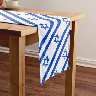 Israel-Flagge blauer Star von David Kurzer Tischläufer