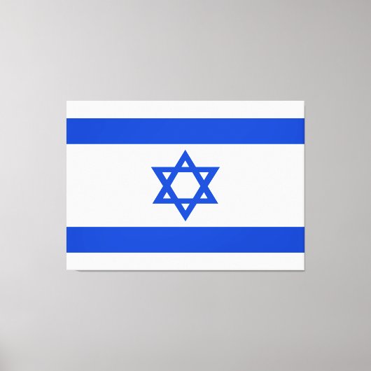 Israel-Flagge blauer Star von David Leinwanddruck (Vorderseite)