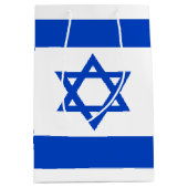 Israel-Flagge blauer Star von David Mittlere Geschenktüte (Vorderseite)