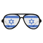 Israel-Flagge blauer Star von David Sonnenbrille (Vorderseite)