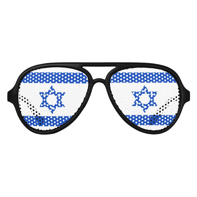Israel-Flagge blauer Star von David Sonnenbrille (Vorderseite)