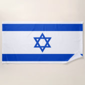 Israel-Flagge blauer Star von David Strandtuch (Vorderseite)