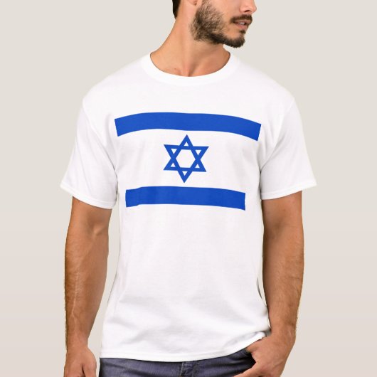 Israel-Flagge blauer Star von David T-Shirt (Vorderseite)