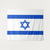 Israel-Flagge blauer Star von David Wandteppich (Vorderseite (Horizontal))