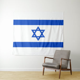 Israel-Flagge blauer Star von David Wandteppich