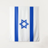 Israel-Flagge blauer Star von David Wandteppich (Vorderseite)