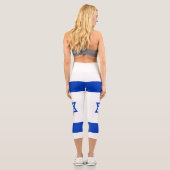 Israel-Flagge Capri Leggings (Rückseite)