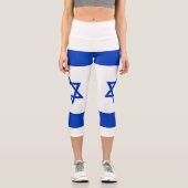 Israel-Flagge Capri Leggings (Vorderseite)