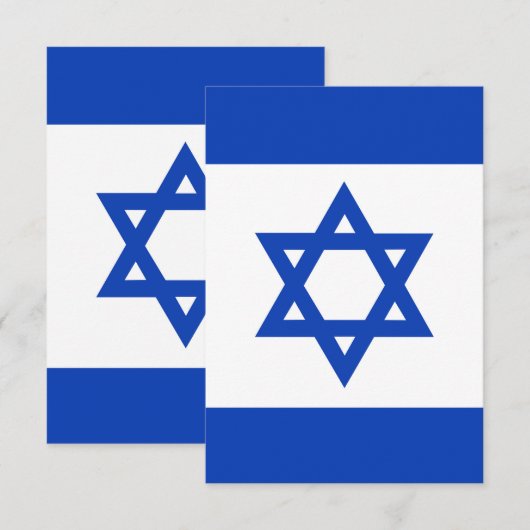 Israel-Flagge Dankeskarte (Vorne/Hinten)