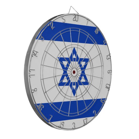 Israel-Flagge Dartscheibe (Vorderseite Links)