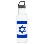 Israel-Flagge Edelstahlflasche (Vorderseite)