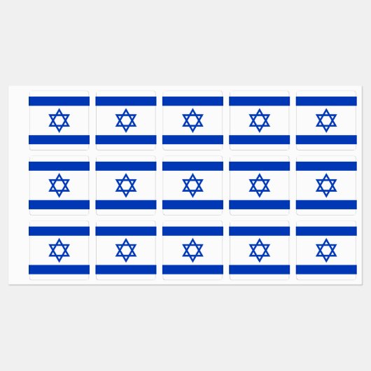 Israel-Flagge Etiketten (Blatt)