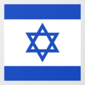 Israel-Flagge Fensteraufkleber (Blatt)