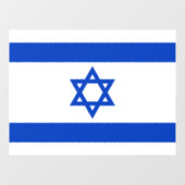 Israel-Flagge Fensteraufkleber (Blatt)