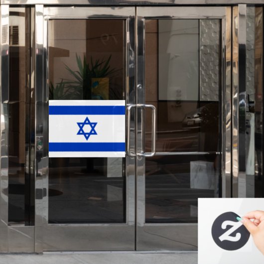 Israel-Flagge Fensteraufkleber (Büro Tür)