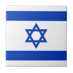 Israel-Flagge Fliese<br><div class="desc">Israel Flaggenziegel der Keramik. Die israelische Flagge.</div>