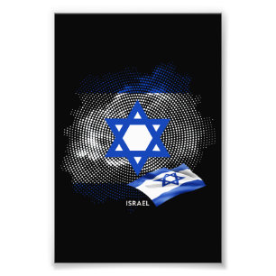 Israel-Flagge Fotodruck