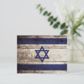 Israel-Flagge für altes Holzkörnchen Postkarte (Stehend Vorderseite)