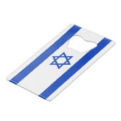 Israel-Flagge Geldbeutel Flaschenöffner (Vorderseite Schrägansicht)