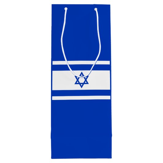 Israel-Flagge Geschenktüte Für Weinflaschen (Rückseite)