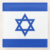 Israel-Flagge Glasuntersetzer (Vorderseite)