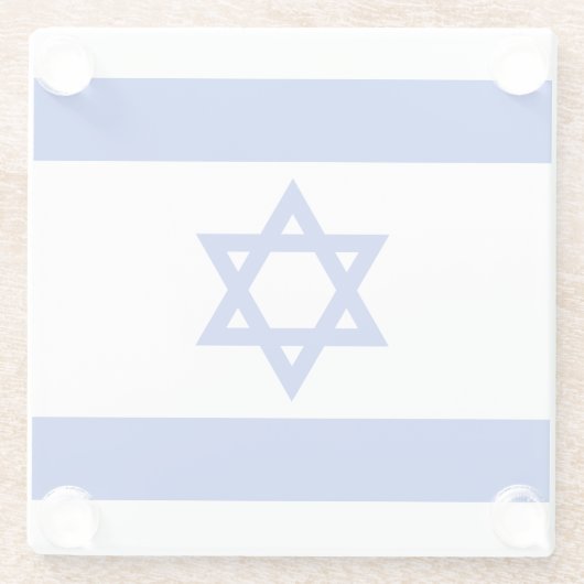 Israel-Flagge Glasuntersetzer (Rückseite)