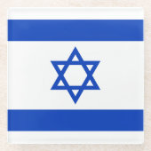 Israel-Flagge Glasuntersetzer (Vorderseite)