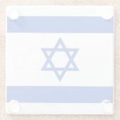 Israel-Flagge Glasuntersetzer (Rückseite)