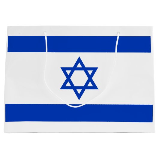 Israel-Flagge Große Geschenktüte (Vorderseite)