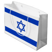 Israel-Flagge Große Geschenktüte (Rückseite Schrägansicht)