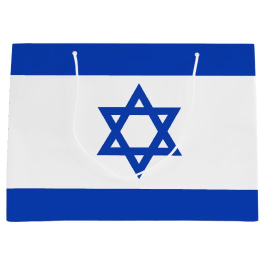 Israel-Flagge Große Geschenktüte (Vorderseite)