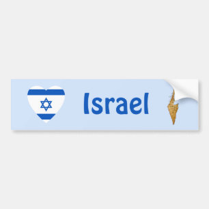 Israel Flagge Herz + Karte Aufkleber Autoaufkleber