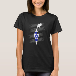 Israel Flagge Jerusalem Hebräisch Wahrer Jude Isra T-Shirt
