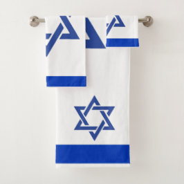 Israel Flagge, Judaika, jüdischer Gast - Geschenk Badhandtuch Set