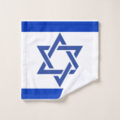 Israel Flagge, Judaika, jüdischer Gast - Geschenk Badhandtuch Set (Waschlappen)