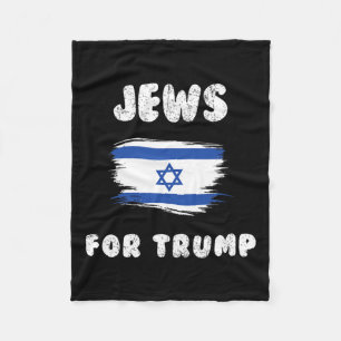 Israel Flagge Juden für Trump Fleecedecke