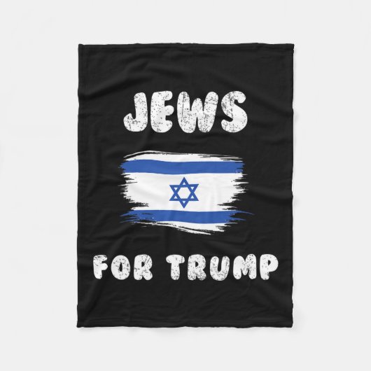 Israel Flagge Juden für Trump Fleecedecke (Vorderseite)