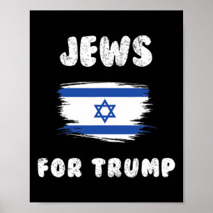Israel Flagge Juden für Trump Poster
