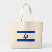 Israel-Flagge Jumbo Stoffbeutel (Vorne)