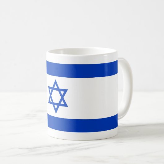 Israel-Flagge Kaffeetasse (VorderseiteRechts)