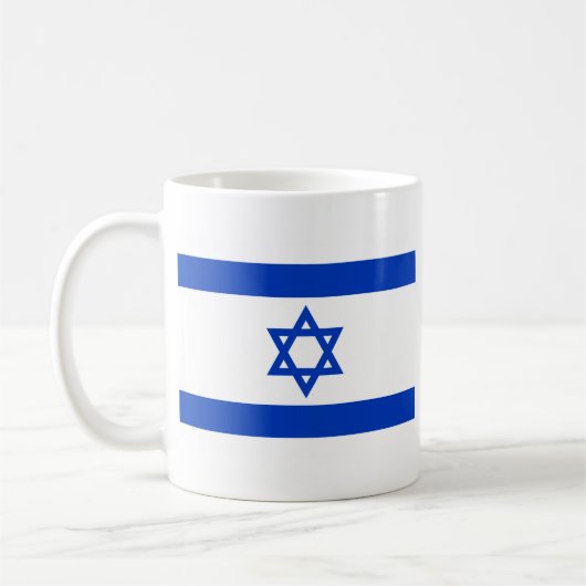 Israel-Flagge Kaffeetasse (Links)