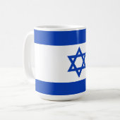 Israel-Flagge Kaffeetasse (Vorderseite Links)