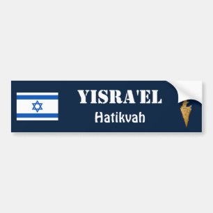 Israel-Flagge + Karte Aufkleber Autoaufkleber