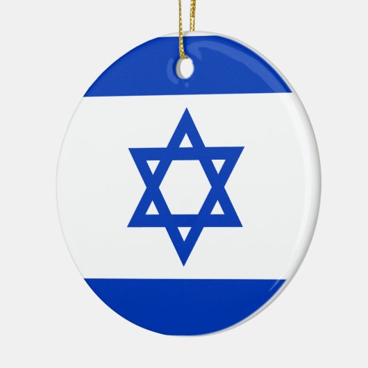 Israel-Flagge Keramik Ornament (Links)