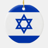 Israel-Flagge Keramik Ornament (Hinten)