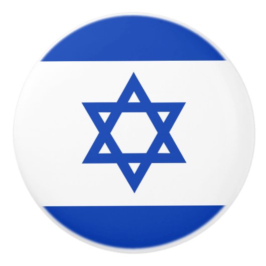 Israel-Flagge Keramikknauf (Vorderseite)
