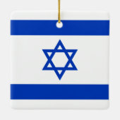 Israel-Flagge Keramikornament (Rückseite)